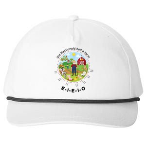 Old MacDonald Had A Farm English Nursery Rhyme Theme Snapback Five-Panel Rope Hat