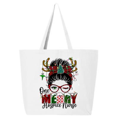 One Merry Hospice Nurse Messy Bun Christmas Love Nurse Life Cute Gift 25L Jumbo Tote