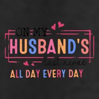 On My HusbandS Nerve Wife Life 7 Panel Mesh Trucker Snapback Hat