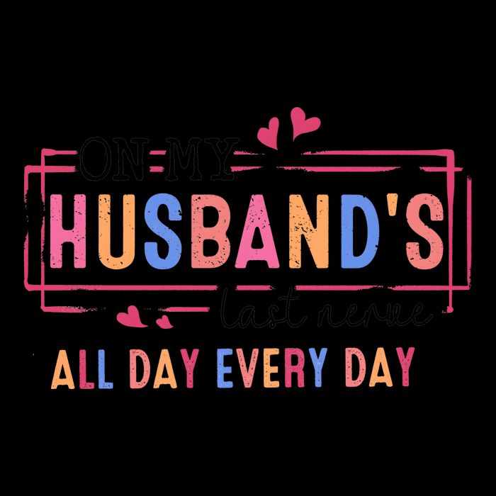 On My HusbandS Nerve Wife Life Drawstring Bag