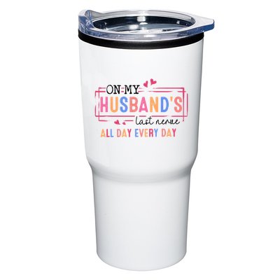On My HusbandS Nerve Wife Life Tumbler