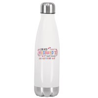 On My HusbandS Nerve Wife Life Stainless Steel Insulated Water Bottle