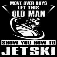 Old Man How To Jetski Cool Retro JetSki Jet Skiing Doggie Tank