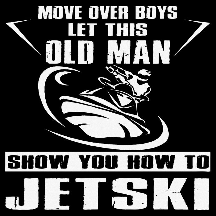 Old Man How To Jetski Cool Retro JetSki Jet Skiing Doggie Tank