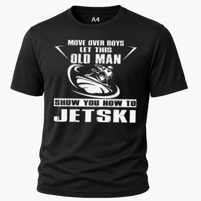 Old Man How To Jetski Cool Retro JetSki Jet Skiing Performance Shirt