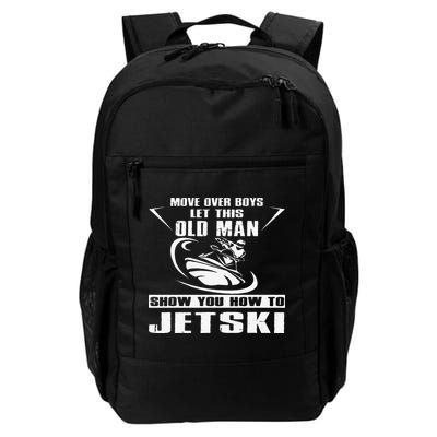 Old Man How To Jetski Cool Retro JetSki Jet Skiing Backpack