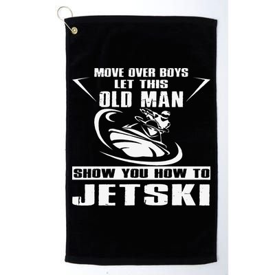 Old Man How To Jetski Cool Retro JetSki Jet Skiing Golf Towel