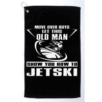 Old Man How To Jetski Cool Retro JetSki Jet Skiing Golf Towel