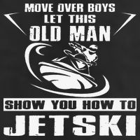 Old Man How To Jetski Cool Retro JetSki Jet Skiing Golf Towel