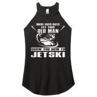 Old Man How To Jetski Cool Retro JetSki Jet Skiing Women's Perfect Tri Rocker Tank