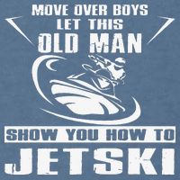 Old Man How To Jetski Cool Retro JetSki Jet Skiing Garment-Dyed Sweatshirt