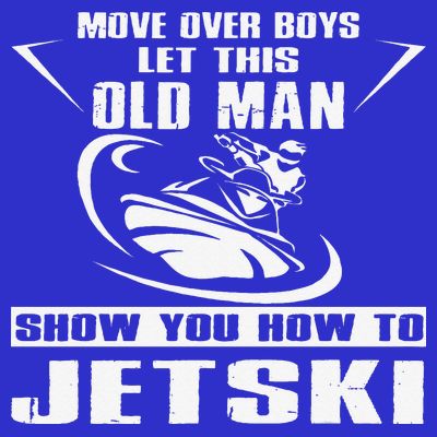 Old Man How To Jetski Cool Retro JetSki Jet Skiing T-Shirt