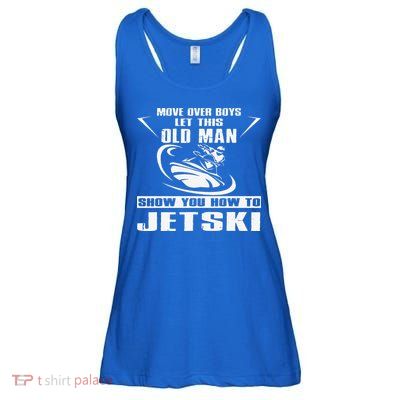 Old Man How To Jetski Cool Retro JetSki Jet Skiing Ladies Essential Flowy Tank