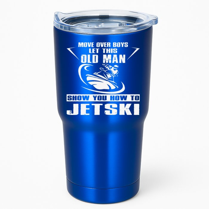 Old Man How To Jetski Cool Retro JetSki Jet Skiing Tumbler