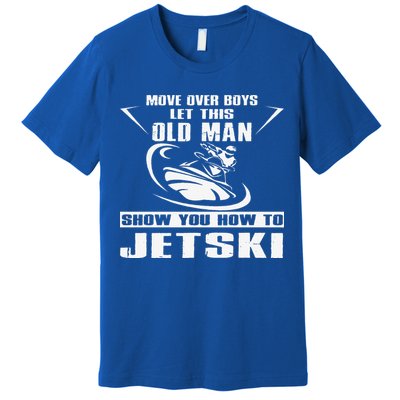 Old Man How To Jetski Cool Retro JetSki Jet Skiing Premium T-Shirt