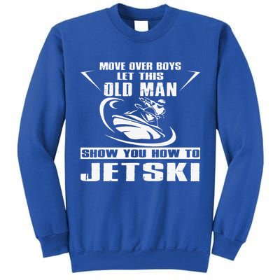 Old Man How To Jetski Cool Retro JetSki Jet Skiing Tall Sweatshirt
