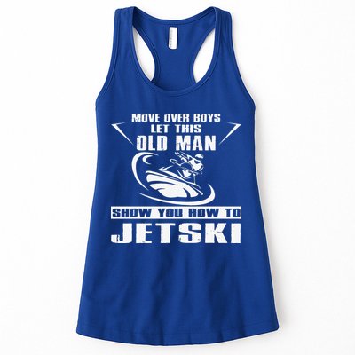 Old Man How To Jetski Cool Retro JetSki Jet Skiing Womens Tank Top