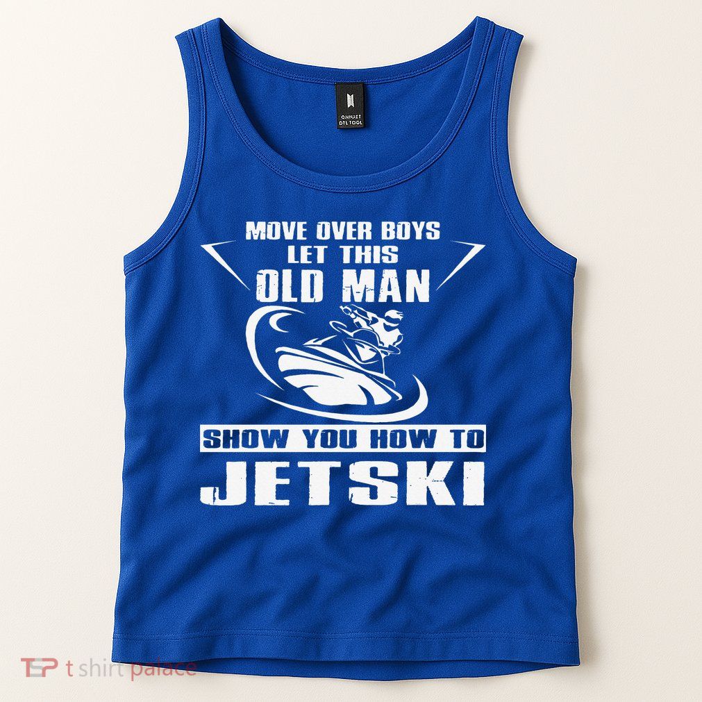Old Man How To Jetski Cool Retro JetSki Jet Skiing Tank Top