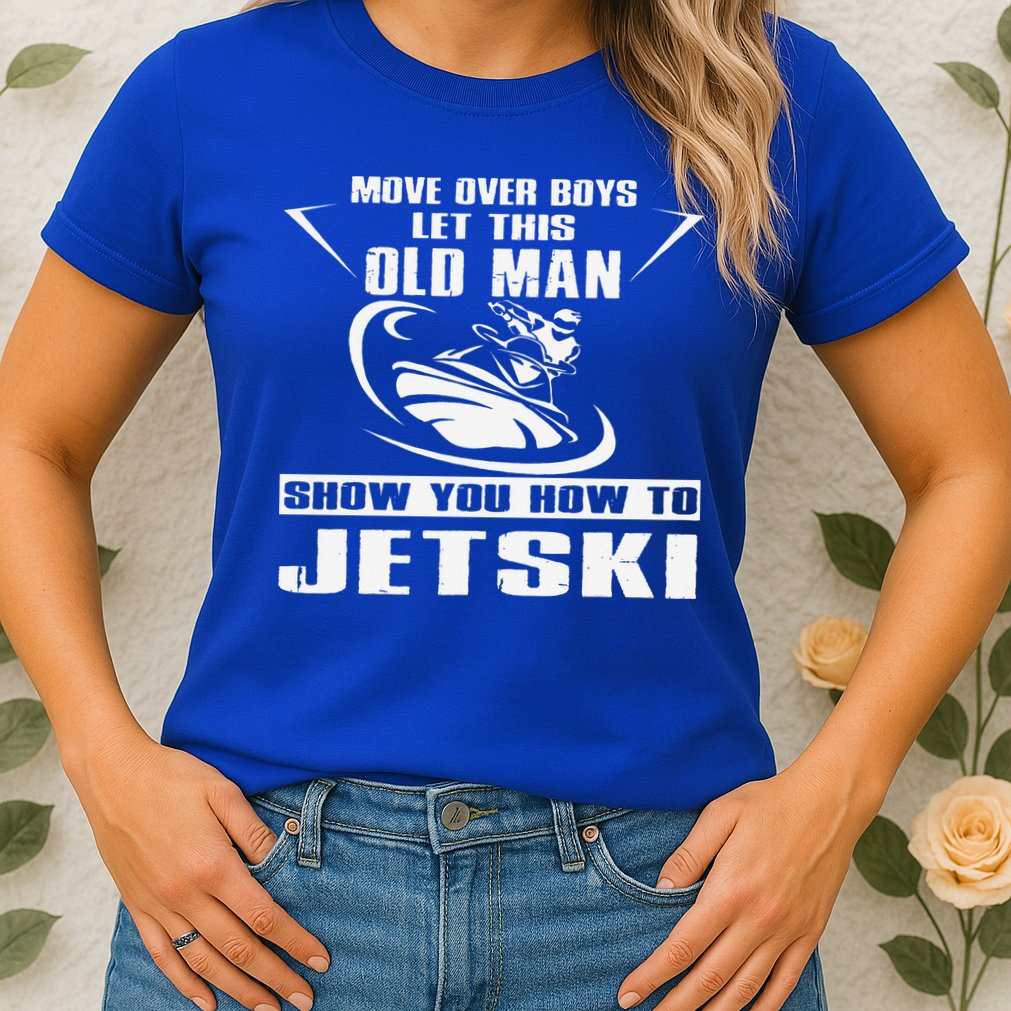 Old Man How To Jetski Cool Retro JetSki Jet Skiing Womens T-Shirt