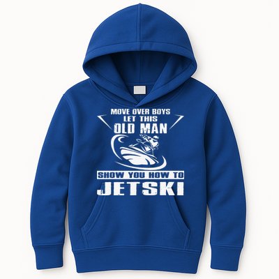 Old Man How To Jetski Cool Retro JetSki Jet Skiing Kids Hoodie