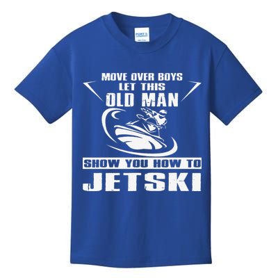 Old Man How To Jetski Cool Retro JetSki Jet Skiing Kids T-Shirt