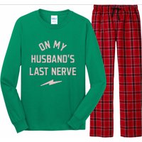 On My Husbands Last Nerve Long Sleeve Pajama Set