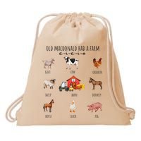 Old Macdonald Had A Farm E I E I O Nursery Song Drawstring Bag