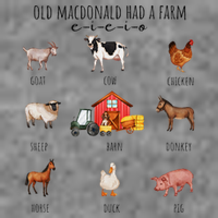 Old Macdonald Had A Farm E I E I O Nursery Song Tall Sweatshirt