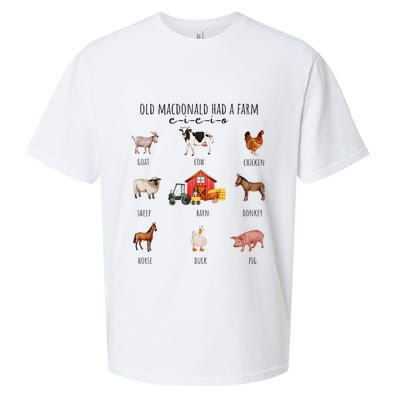 Old Macdonald Had A Farm E I E I O Nursery Song Sueded Cloud Jersey T-Shirt