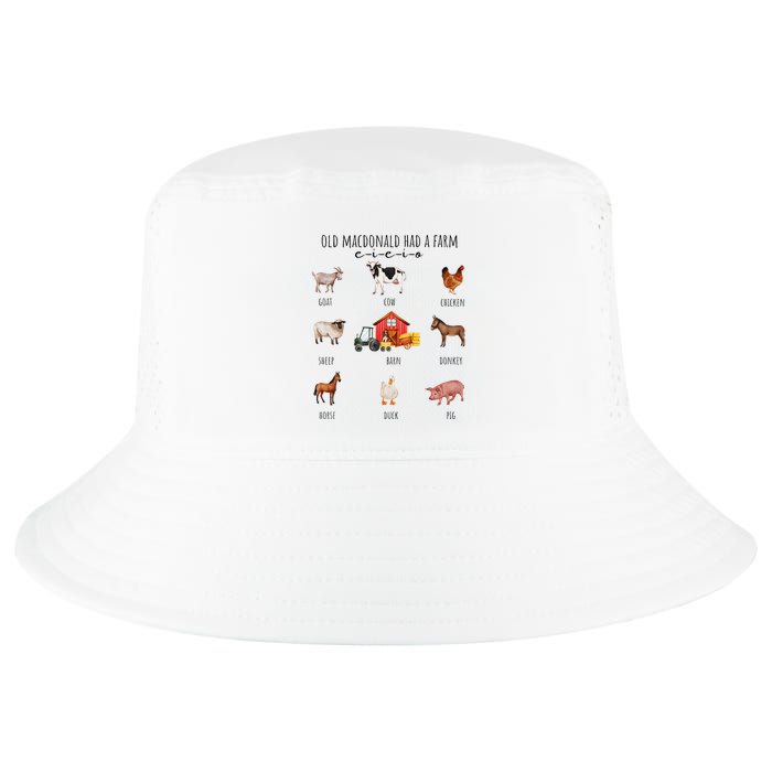 Old Macdonald Had A Farm E I E I O Nursery Song Cool Comfort Performance Bucket Hat