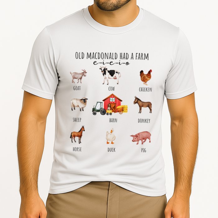 Old Macdonald Had A Farm E I E I O Nursery Song Performance Shirt