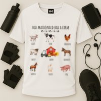 Old Macdonald Had A Farm E I E I O Nursery Song Performance Shirt