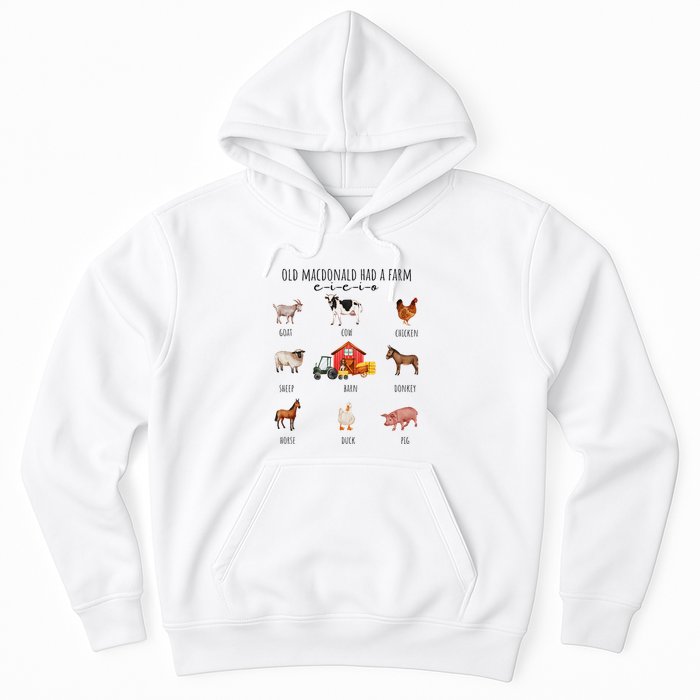 Old Macdonald Had A Farm E I E I O Nursery Song Hoodie