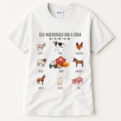 Old Macdonald Had A Farm E I E I O Nursery Song Tall T-Shirt