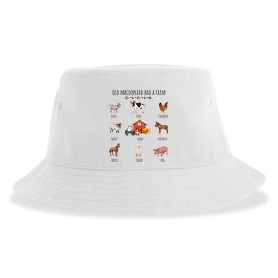 Old Macdonald Had A Farm E I E I O Nursery Song Sustainable Bucket Hat