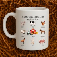 Old Macdonald Had A Farm E I E I O Nursery Song Mug