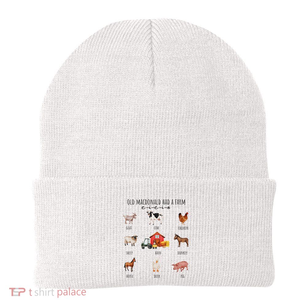 Old Macdonald Had A Farm E I E I O Nursery Song Beanie