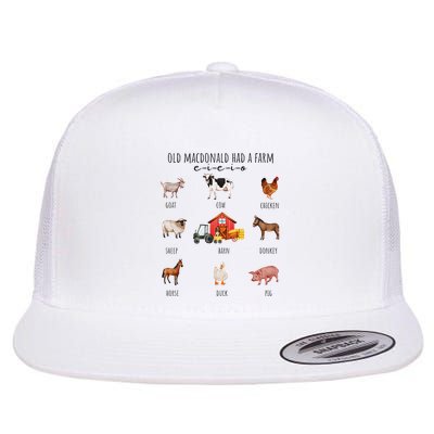 Old Macdonald Had A Farm E I E I O Nursery Song Flatbill Hat
