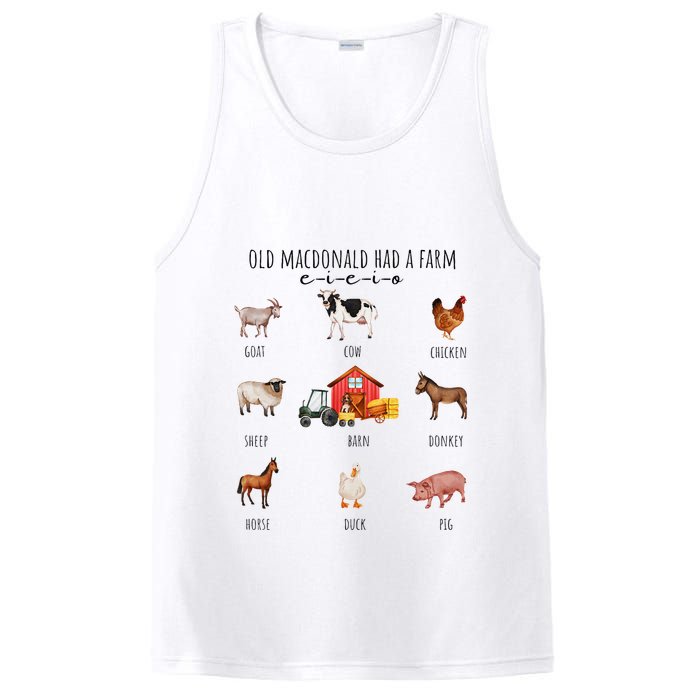 Old Macdonald Had A Farm E I E I O Nursery Song PosiCharge Competitor Tank