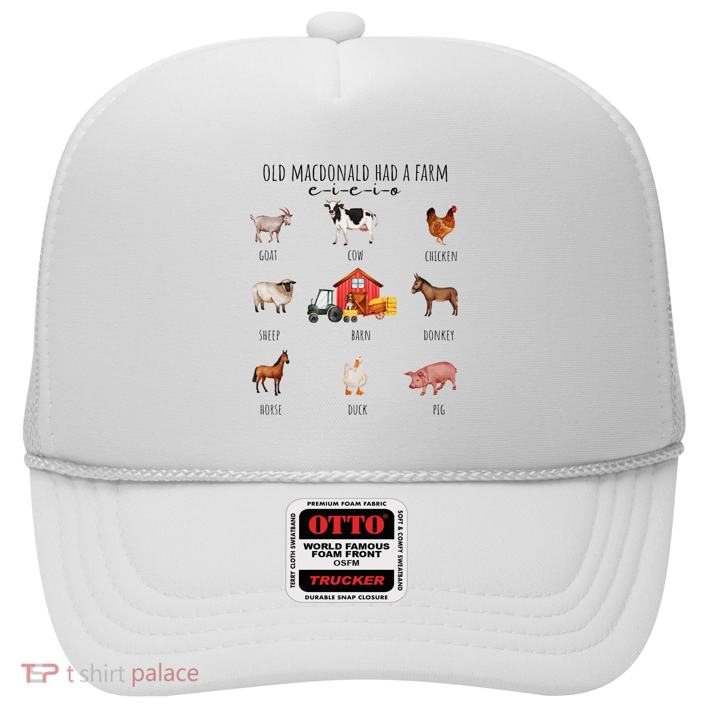 Old Macdonald Had A Farm E I E I O Nursery Song Trucker Hat