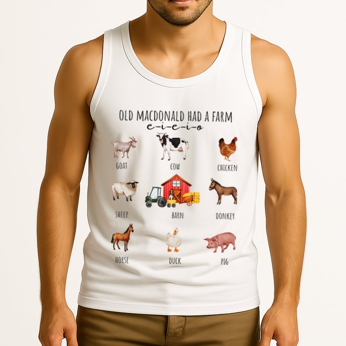 Old Macdonald Had A Farm E I E I O Nursery Song Tank Top