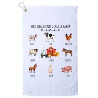 Old Macdonald Had A Farm E I E I O Nursery Song Golf Towel