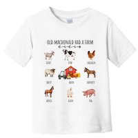 Old Macdonald Had A Farm E I E I O Nursery Song Toddler T-Shirt