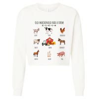 Old Macdonald Had A Farm E I E I O Nursery Song Cropped Pullover Crew