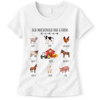 Old Macdonald Had A Farm E I E I O Nursery Song Womens T-Shirt