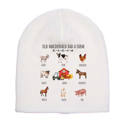 Old Macdonald Had A Farm E I E I O Nursery Song Short Acrylic Beanie