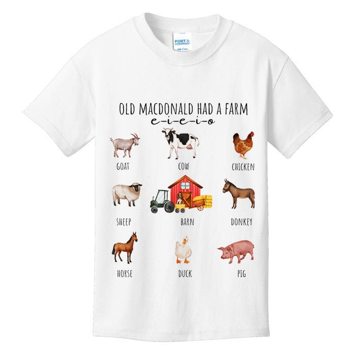 Old Macdonald Had A Farm E I E I O Nursery Song Kids T-Shirt