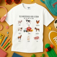 Old Macdonald Had A Farm E I E I O Nursery Song Kids T-Shirt