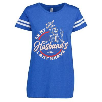 On My Husbands Last Nerve Enza Ladies Jersey Football T-Shirt