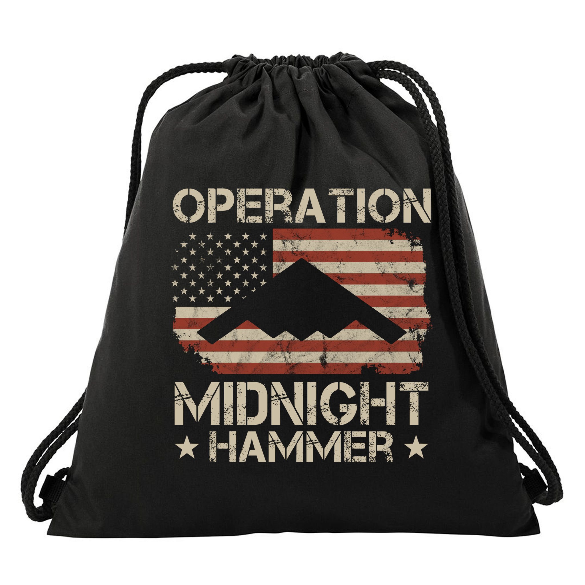 Operation Midnight Hammer B-2 Vintage Drawstring Bag